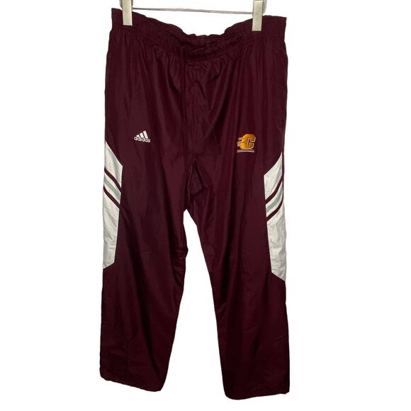 Adidas Central Michigan University Flying C Windbreaker Track Pants - Men's L - Picture 1 of 3